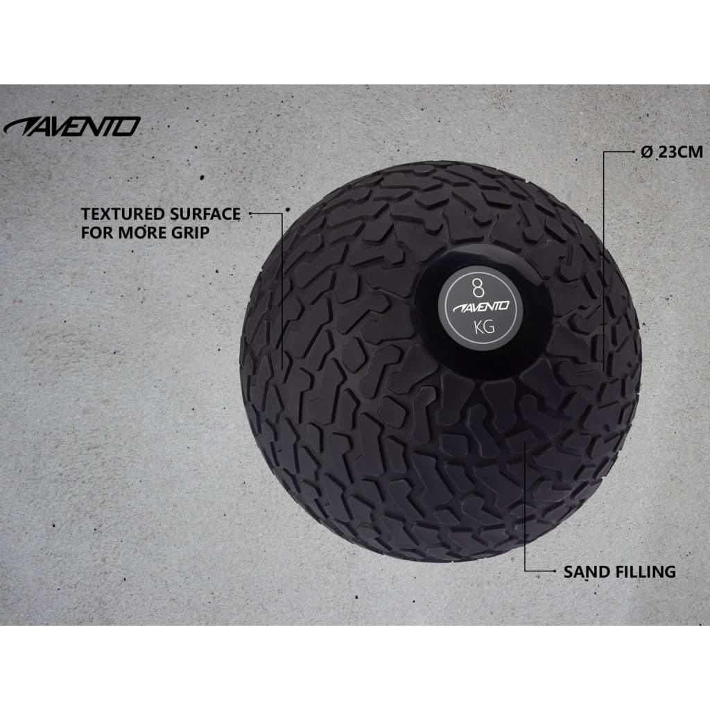 Avento Slam Ball Textured 8 kg Black 11 Avento Slam Ball Textured 8 kg Black